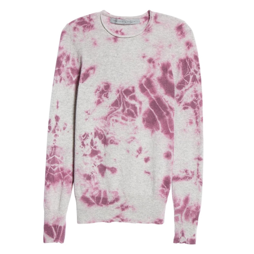RAQUEL ALLEGRA Tie Dye Cashmere Slim Sweater Pink - Picture 13 of 15